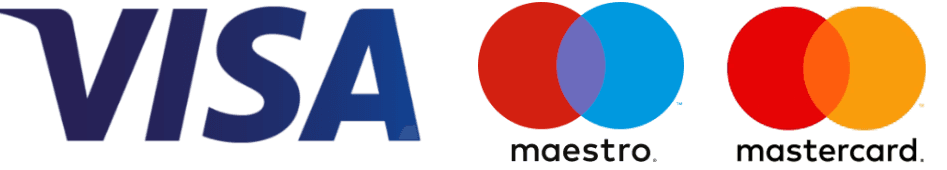 Elfogadott bankkártyák: Visa, Mastercard, Maestro